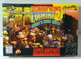Empty Box Only Vintage 1995 Nintendo Donkey Kong Country 2 Snes