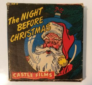 Vintage 8mm Film: The Night Before Christmas,  807 Castle Films Headline Edition