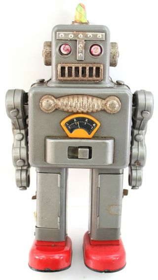 Vintage Linemar Smoking Robot Made In Japan Line Mar Co Tin Toy Metal Antique