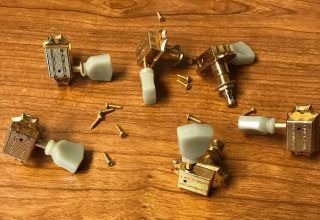 Gibson Deluxe Green Key Tuner Set Vintage Gold - Pearloid