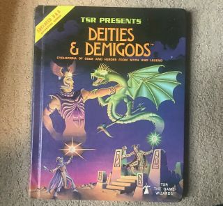 Advanced Dungeons And Dragons Deities & Demigods Book Tsr 1980 Vintage