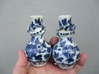 A Small Antique Chinese Hand Painted Vases 17/18th C?