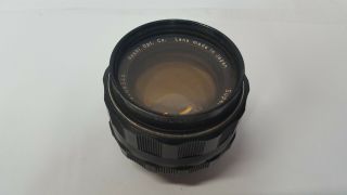 Asahi Opt Vintage - Takumar 1:1.  4 50mm Camera Lens - As - Is