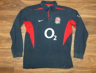 Vintage Nike England 2002 2003 Rugby Shirt Jersey Trikot Camiseta Rare Vtg