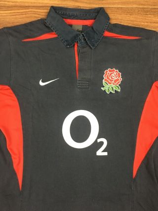 Vintage Nike ENGLAND 2002 2003 Rugby Shirt Jersey Trikot Camiseta Rare Vtg 2