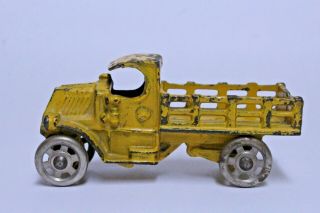 Antique Cast Iron A.  C.  Williams Kilgore Mack Bull Dog Stake Body Truck