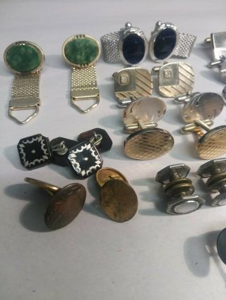 Vintage,  Cuff,  Links,  Swank,  gold tone,  mother,  pearl,  14 pairs 2