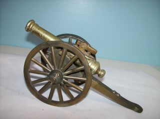 Vintage Metal & Brass Table Top Field Cannon Lighter - Cannon Lighter Japan Made