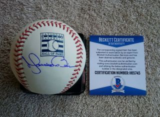 Yankees - Mariano Rivera Signed Hall Of Fame Logo Baseball Beckett H65745