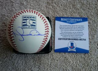 Yankees - Mariano Rivera Signed Hall Of Fame Logo Baseball Beckett H65744