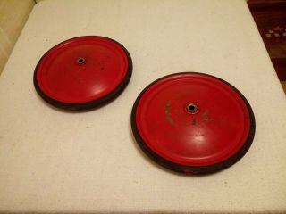 2 Vintage Official Soap Box Derby Tires.  & Wheels 12 " Pedal Car Wagon Racing Old