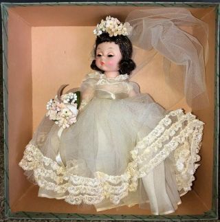 Vintage Madame Alexander 8” Bride Doll 1950 