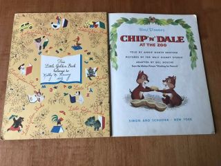 Walt Disney ' s CHIP ‘N DALE AT THE ZOO,  Little Golden Book,  A printing,  1st ed. 2