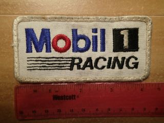 Vintage Embroidered Racing Patch - Mobil 1 - - Cart/nascar/indy/f1