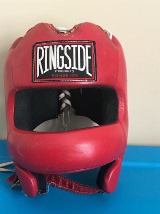 Vintage Ringside Competition Boxing Headgear - Red