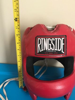 VINTAGE Ringside Competition Boxing Headgear - Red 2