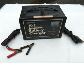 Vtg Sears Roebuck Solid State 10/2 Amp 12v Battery Charger Usa