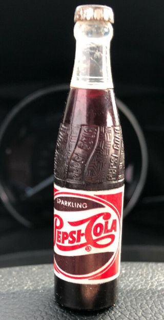 Vintage Pepsi Cola Bottle Lighter W Cap Sign Kem Soda Fountain