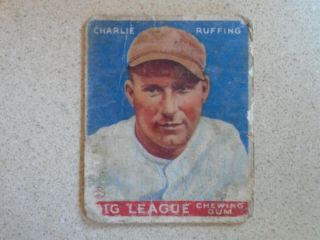 1933 Goudey Gum Charlie Red Ruffing Rc Rookie York Yankees Vintage 56 G/f