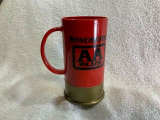Vintage Winchester Aa Plus Red Shotgun Shell Bullet Plastic Cup Mug John Hall