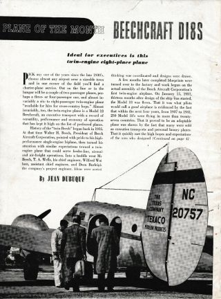 1946 Beechcraft D18s Aircraft Report 8/10/17e
