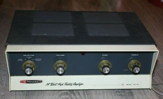 Vintage Heathkit High Fidelity 14 Watt Amplifier Model Aa - 161 Not