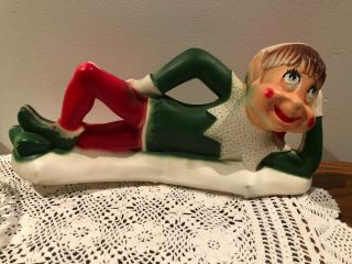 Vintage 1966 Blow Mold Christmas Elf - Judith Novelty Sales