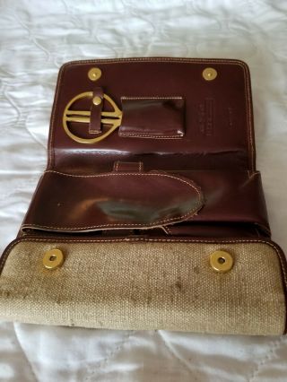Nat Sherman Cigar Case Holder with Scissors Cuter,  Leather,  Italian made 3