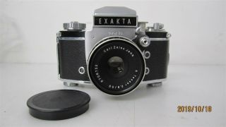 Vintage Exacta Varex Iib With 50mm F/2.  8 Carl Zeiss Jena Lens For P/r/d