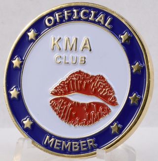 Vintage Secret Service Agent Challenge Coin Kiss My Ass Club Kma Official Member