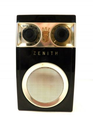 Vintage 1950s Classic Old Zenith Royal 500 Antique Transistor Radio No Cracks