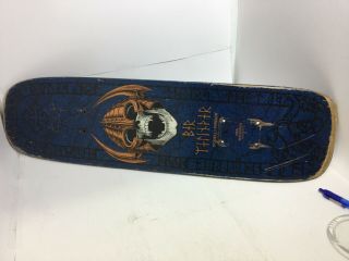Vintage 1984 Powell Peralta Per Welinder Freestyle Nordic Skull Blue Skateboard