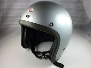 Vintage 1962 Bell Toptex Motorcycle Helmet Size 7 1/2 Snell Open Face Near