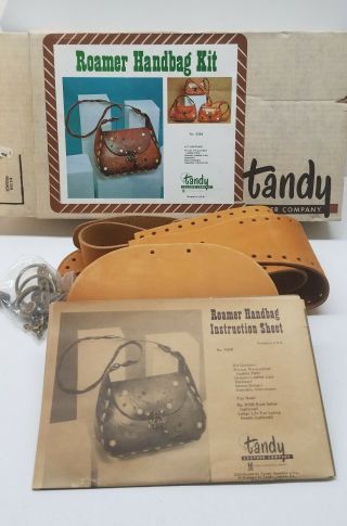 Vintage Tandy Roamer Leather Handbag Purse Kit 4358 - Complete 3