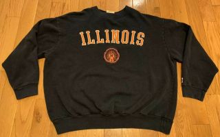 Vintage University Of Illinois Illini Crewneck Sweatshirt Size Xxl 2xl Russell