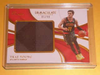 2018 - 19 Immaculate Trae Young Hawks The Standard Jersey 85/99