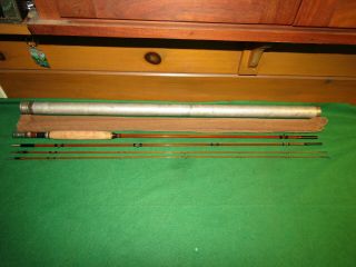 Vintage Heddon Deluxe 50 President Split Bamboo Fly Rod 8 1/2 Ft.  - 2 1/2