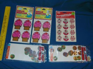 Vintage 80s Stickers - Scratch Sniff Smelly Mello Smellos Scented Christmas