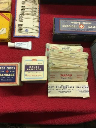 Vintage First Aid Kit,  Metal Emergency Case,  Johnson & Johnson 2