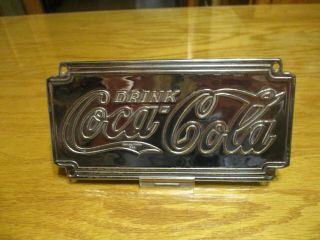 Vintage Drink Coca Cola Dispenser Sign Tin - Not Porcelain