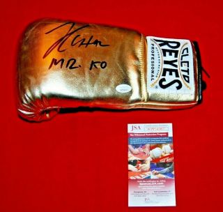 Julio Cesar Chavez Signed Cleto Reyes Boxing Glove " Mr.  Ko " Jsa Witnessed 4