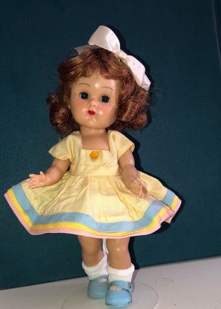 Vintage Vogue Ginny Doll In Her 1953 Skinny Tagged “pat” Dress