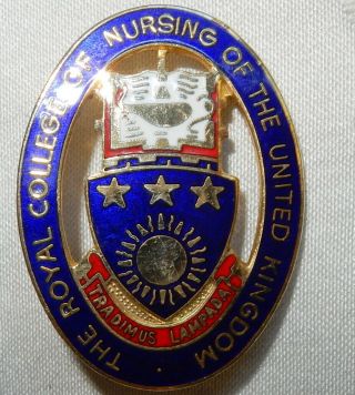 Vintage Royal College Of Nursing For The United Kingdom Medical Badge Hospital