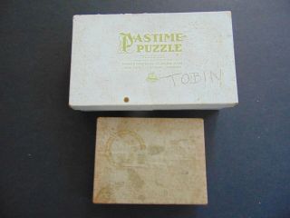 2 Antique Wooden Jigsaw Puzzles - Pastime Puzzle - Parker Bros.  & Milton Bradley