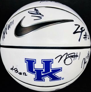 2019 - 20 Kentucky Wildcats Team Signed Nike Basketball Ej Maxey W/coa