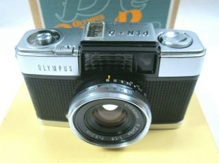 Vintage Olympus PEN - D Half Frame Film Camera in Both Boxes 2