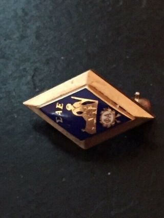 Vintage Sigma Alpha Epsilon Fraternity Badge Pin - 10k Gold