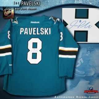 Joe Pavelski Signed San Jose Sharks Teal Reebok Jersey