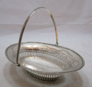Antique Georgian Sterling Silver Hester Bateman Basket,  1784,  131g