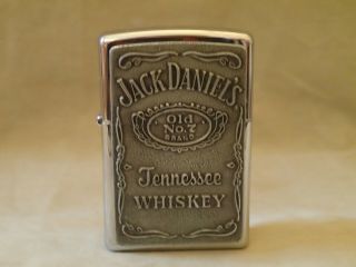 2007 Silver - Tone Zippo Lighter,  Jack Daniels Old N0.  7 Brand,  Tennessee Whiskey